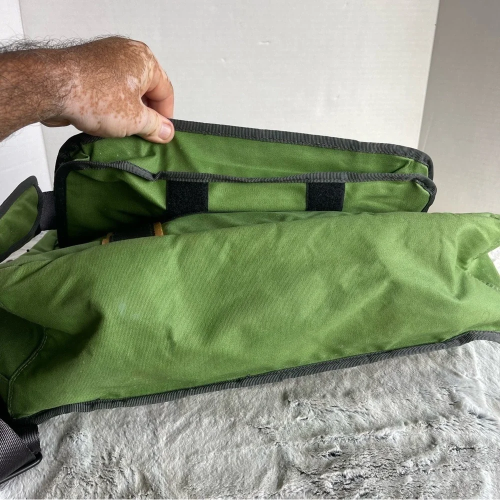 Puma Green Messenger Large Bag with Black and Yellow Accents